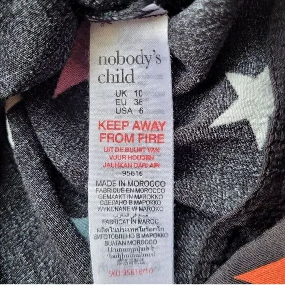 Nobody's Child Star Multi Color Cut out Mini Skater Dress Black Size 6 - Picture 5 of 16